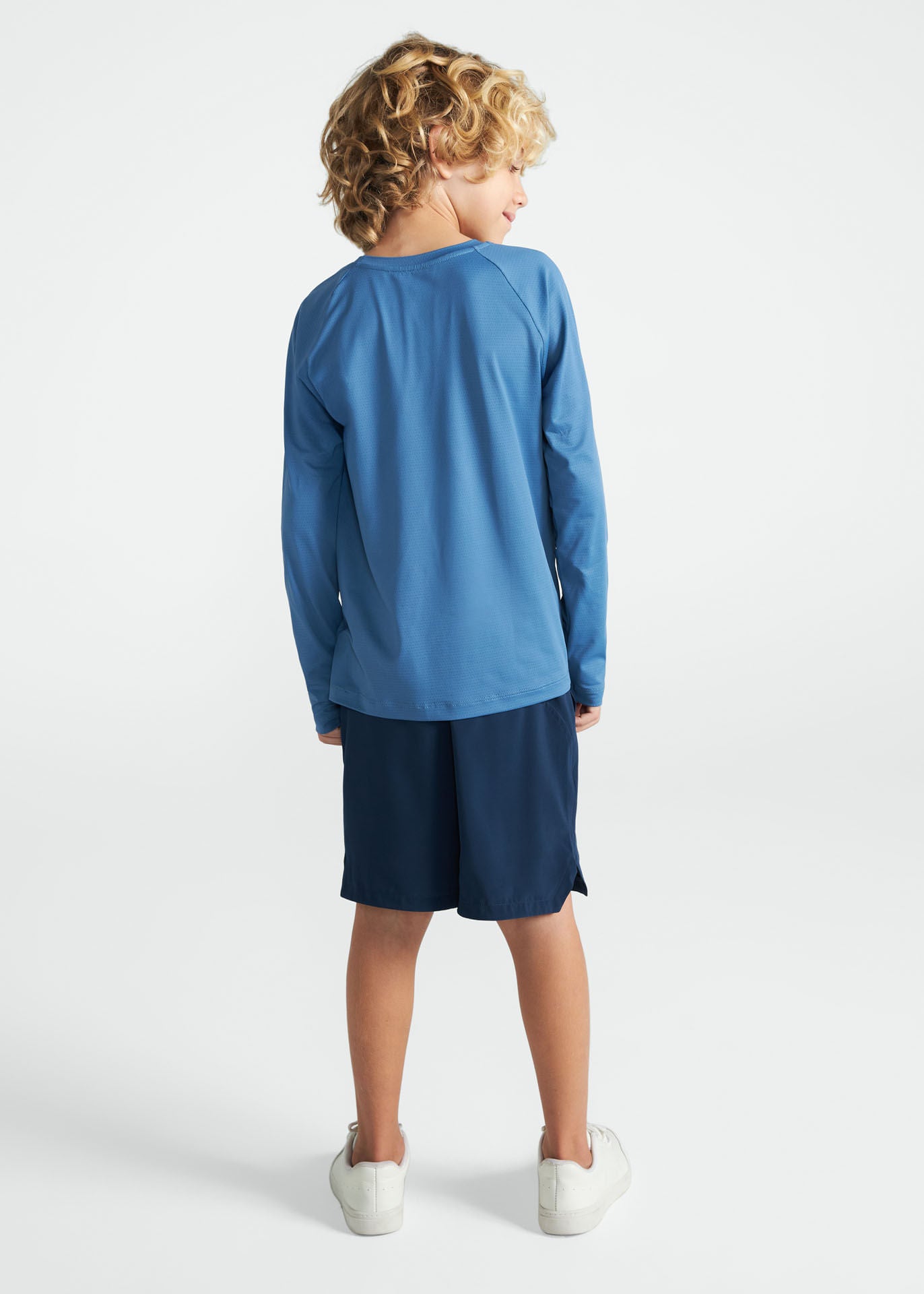Camiseta infantil de malla UV de manga larga para hombre