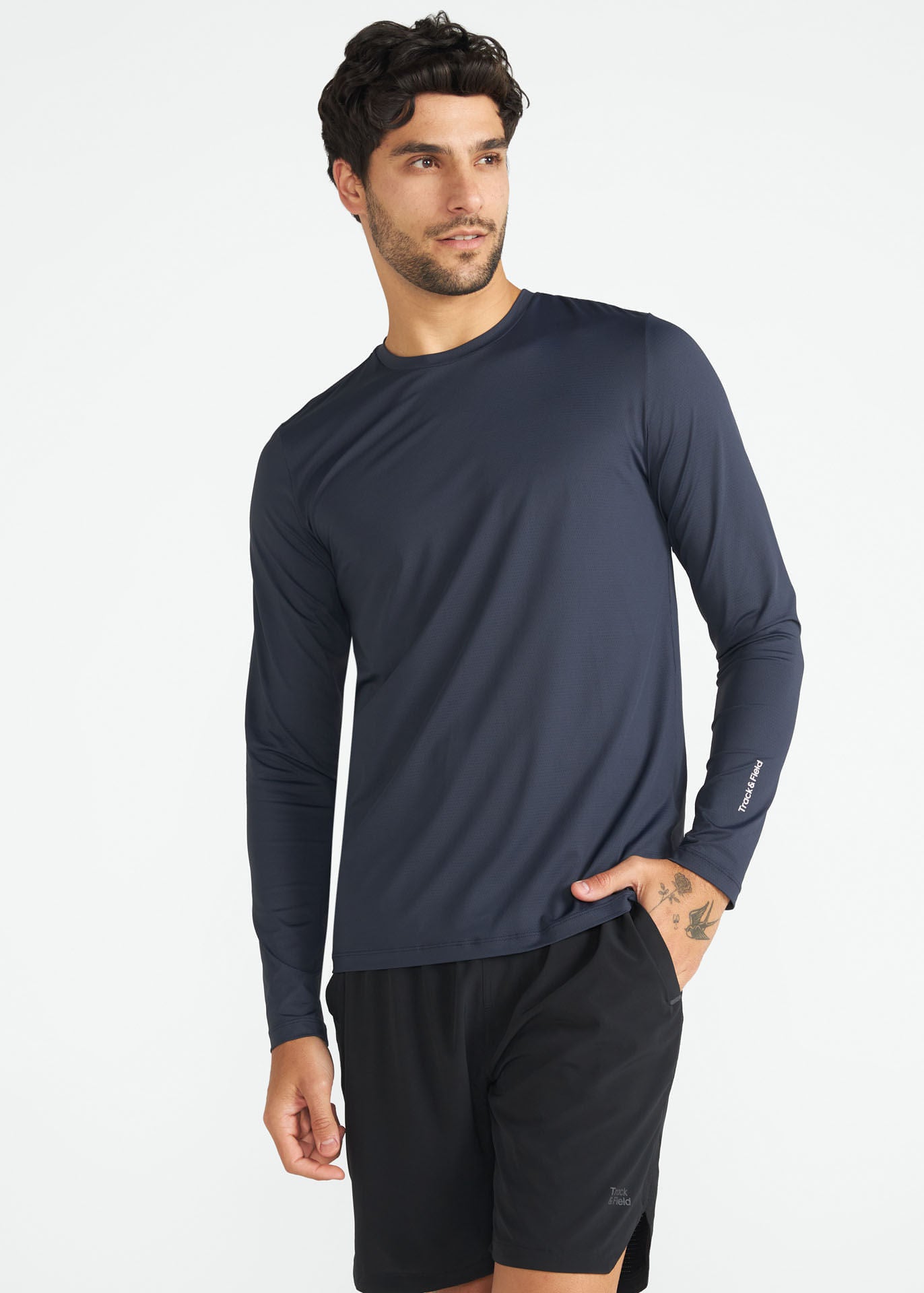 Langärmliges UV-Mesh-T-Shirt für Herren