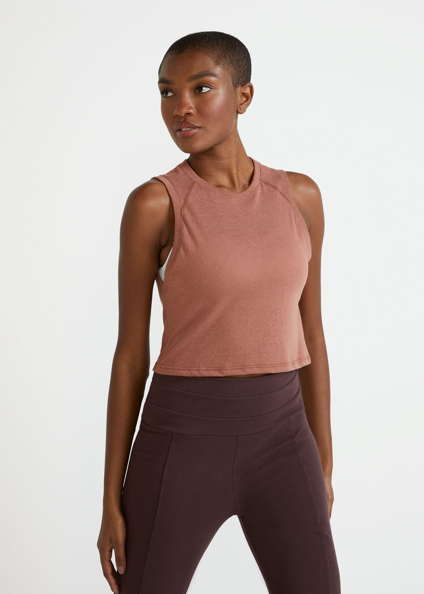 T-Shirt Mulher Sem Manga Cropped