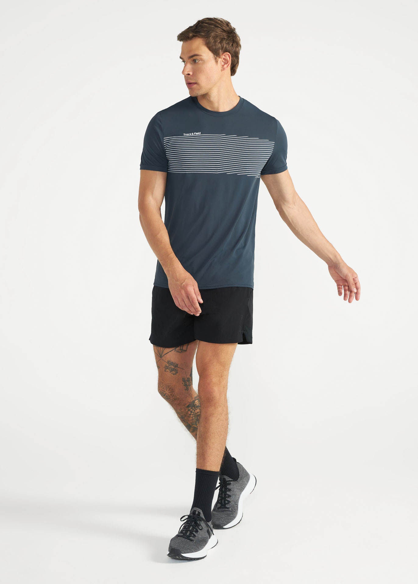 T-shirt à manches courtes pour hommes Thermodry Lignes