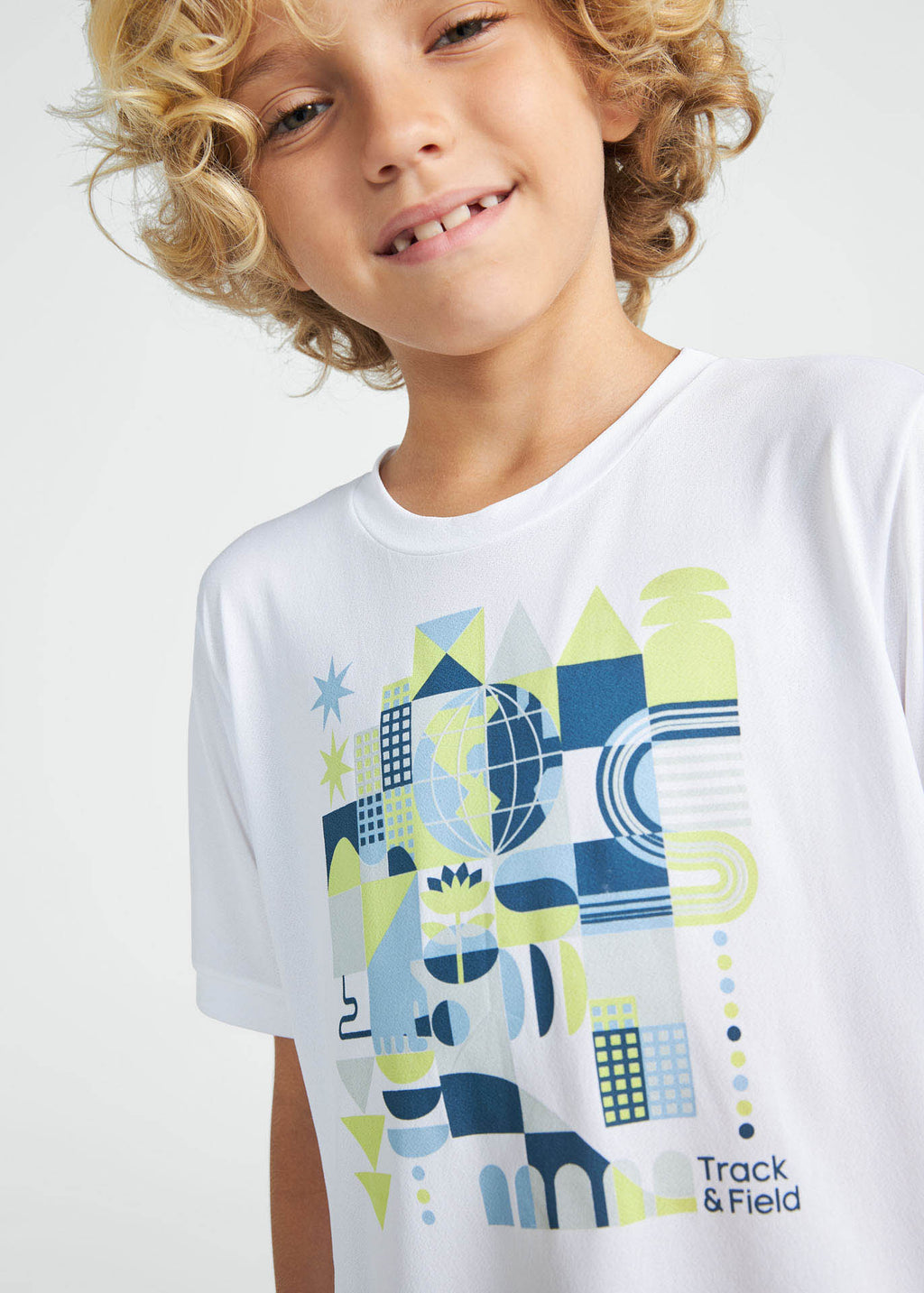 T-shirt pour enfants à manches courtes pour hommes Thermodry Géométrique