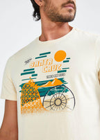 Kurzärmliges Iris-T-Shirt aus Seide für Herren