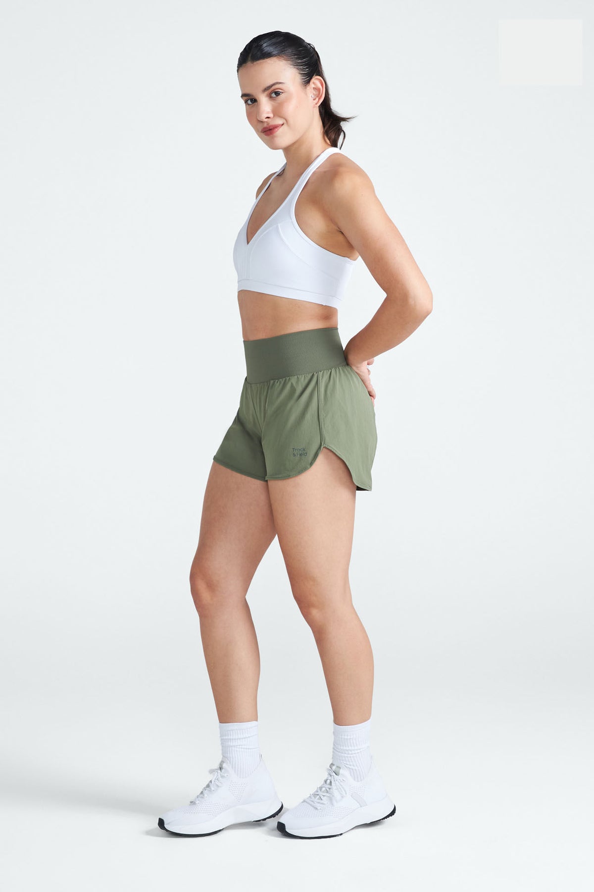 Short taille peau pour femme
