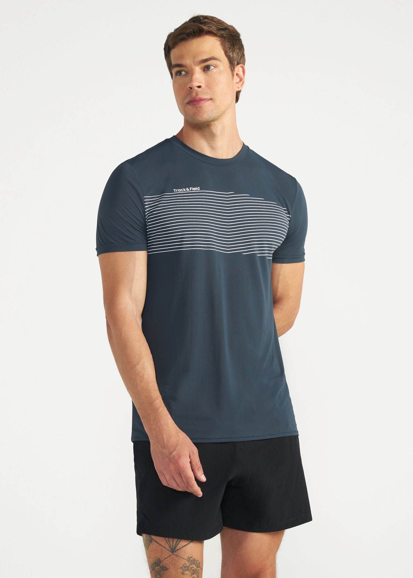 T-shirt à manches courtes pour hommes Thermodry Lignes