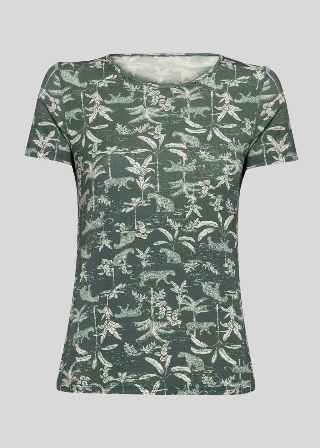Camiseta estampada de manga corta para mujer