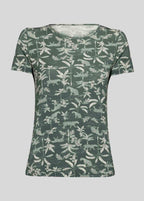 Camiseta estampada de manga corta para mujer