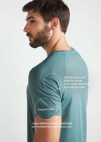 Camiseta de manga corta de malla UV para hombre