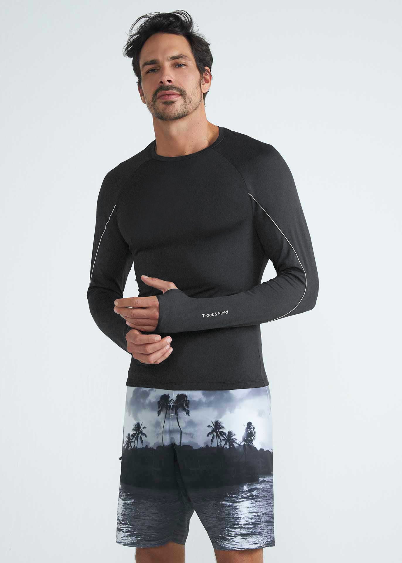T-shirt Surf Uv à manches longues pour hommes