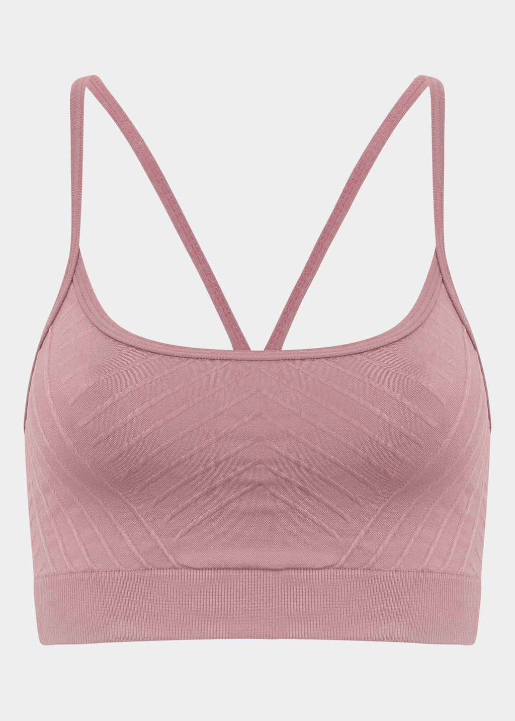 Top geométrico de piel para mujer