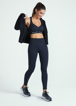 Pantalones legging con cremallera para mujer