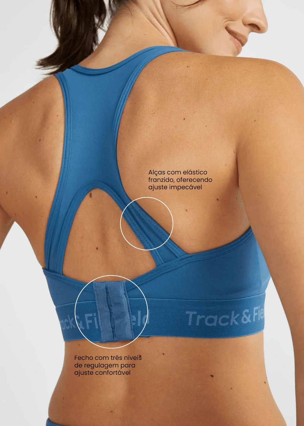 Elastisches Damen-Top mit T&F-Logo