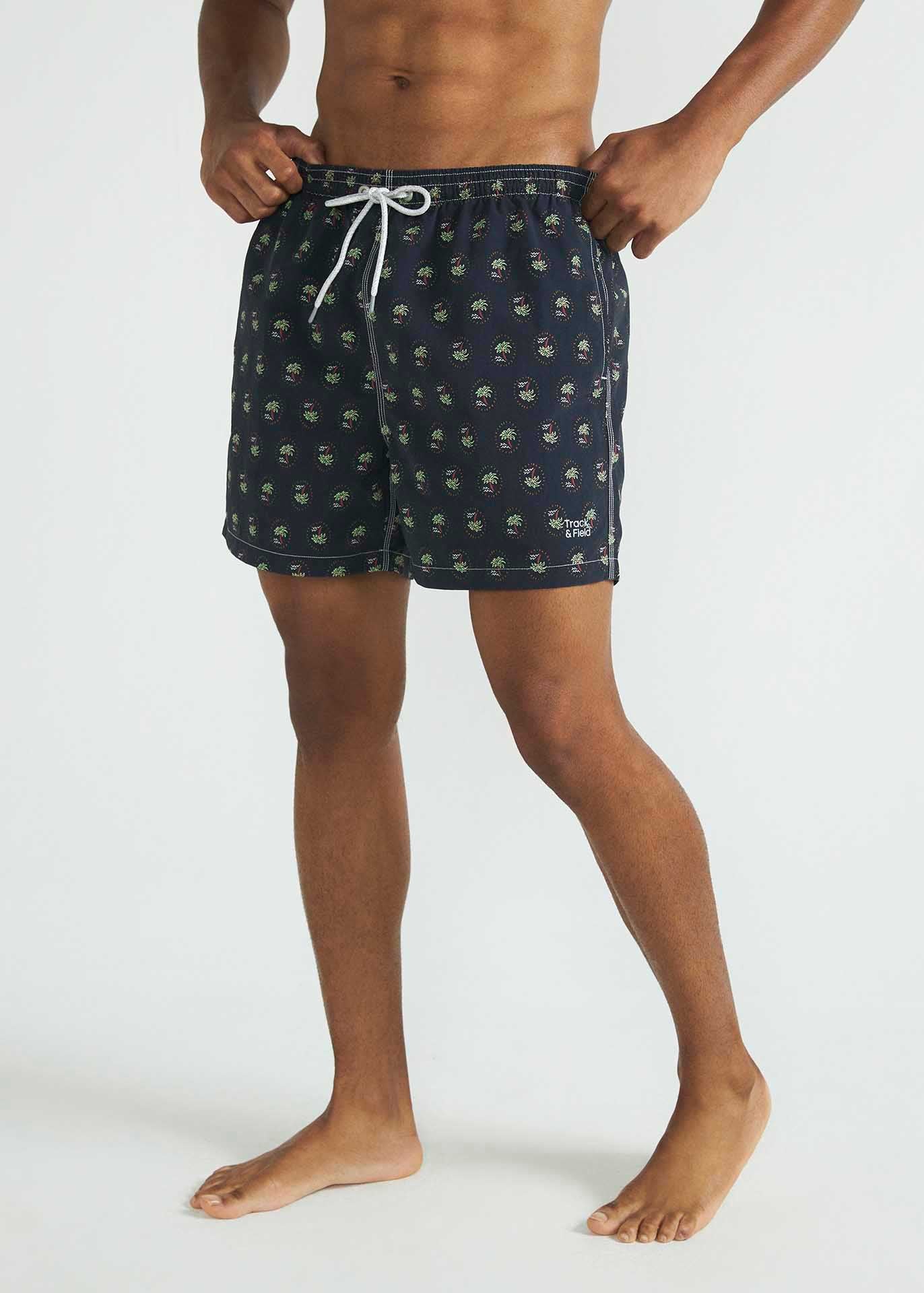 Mittelgroße bedruckte Strandshorts für Herren