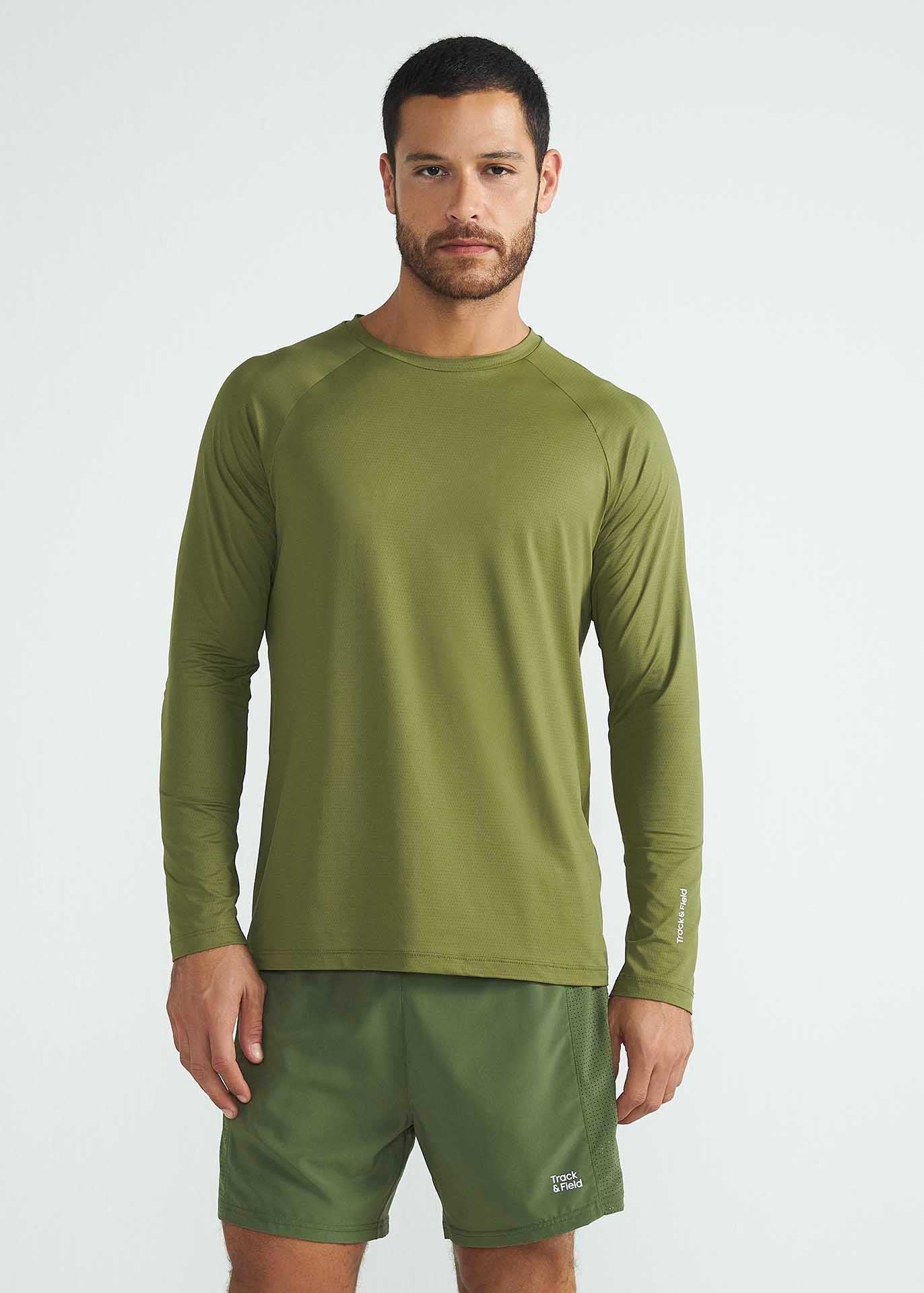 T-shirt à manches longues en maille anti-UV pour hommes
