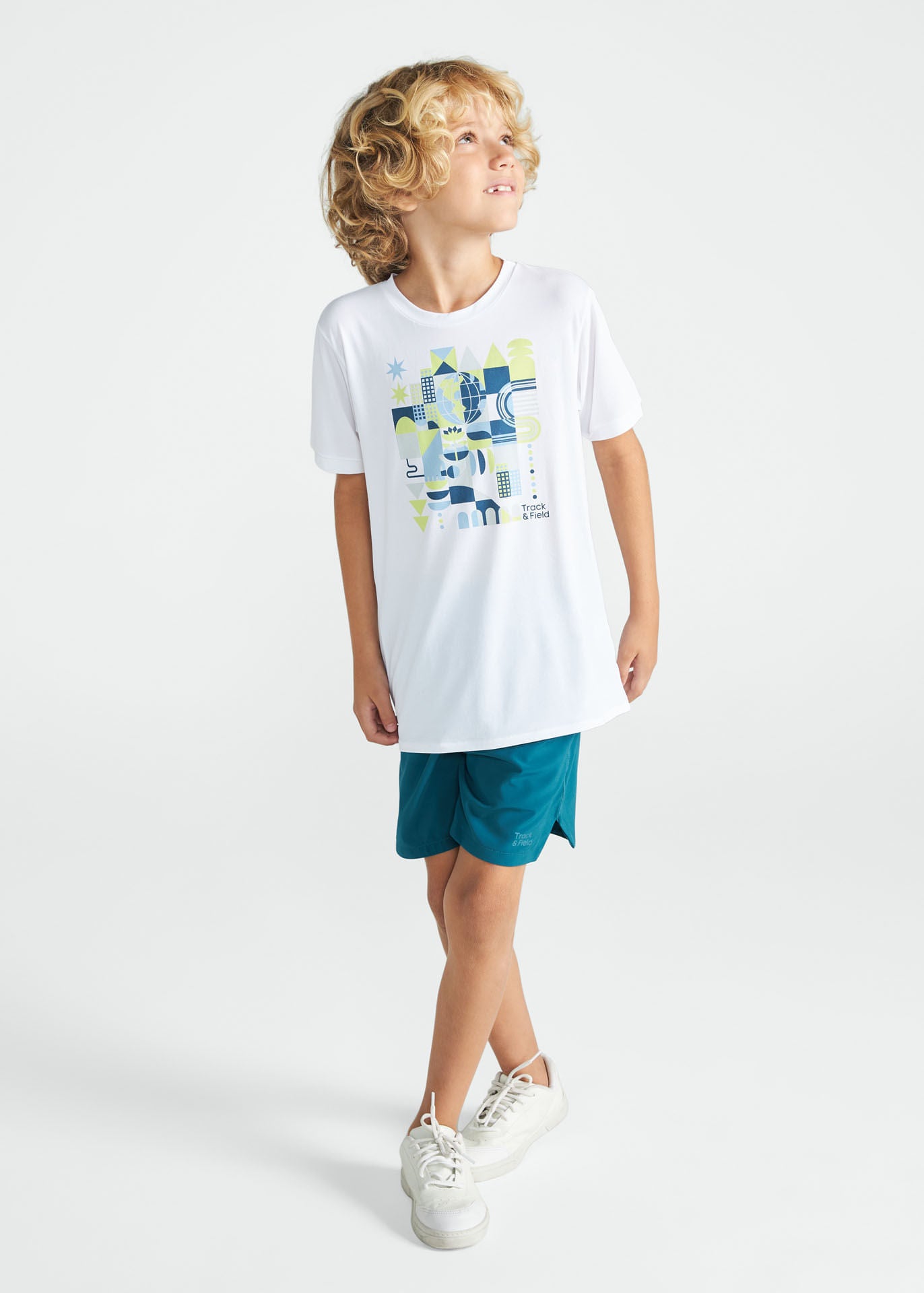 T-shirt pour enfants à manches courtes pour hommes Thermodry Géométrique