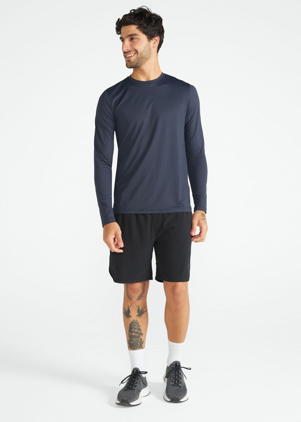 Langärmliges UV-Mesh-T-Shirt für Herren