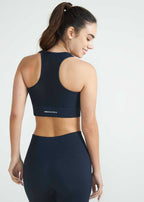 Top de malla de piel para mujer