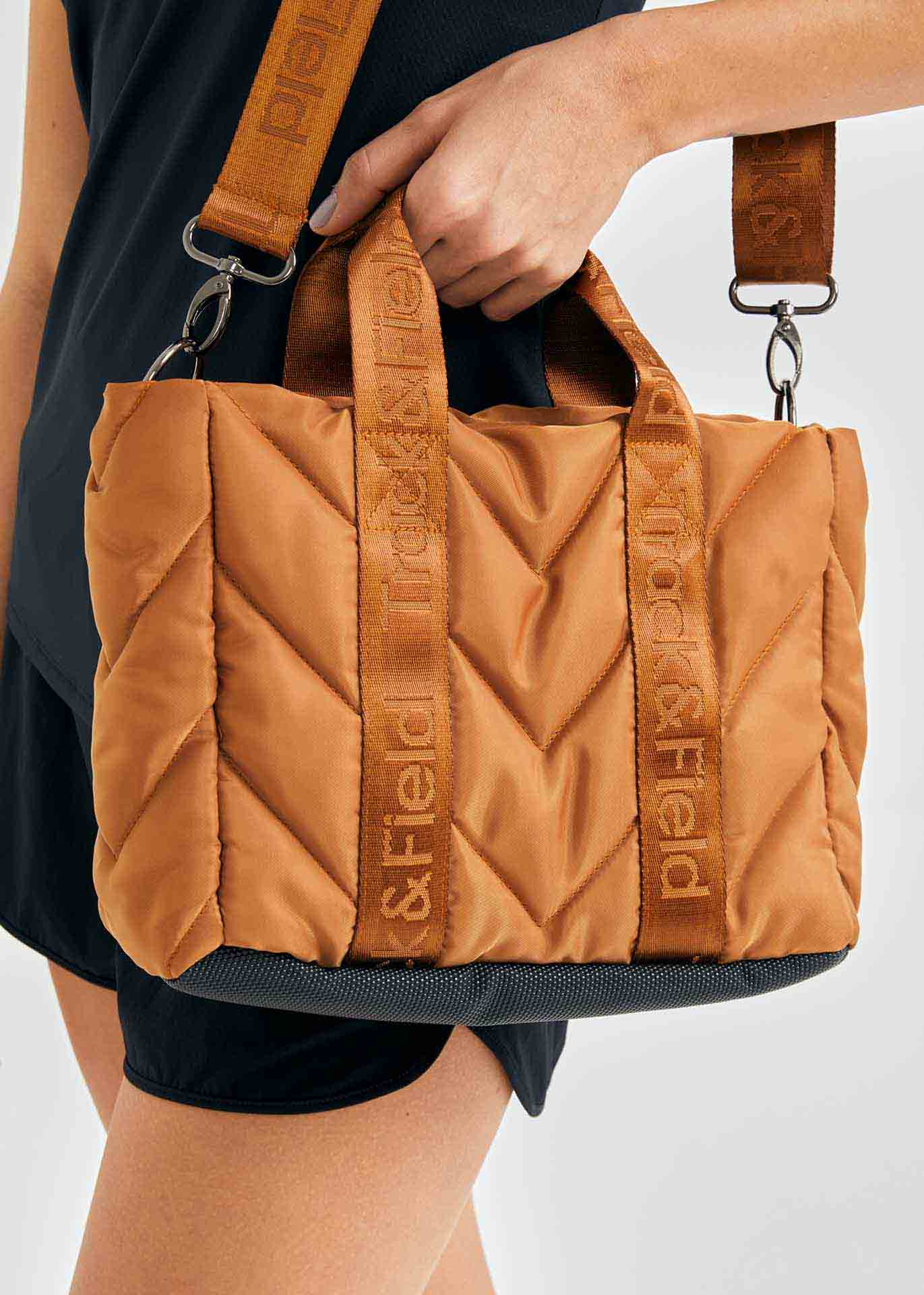 Minibolso de lona acolchado