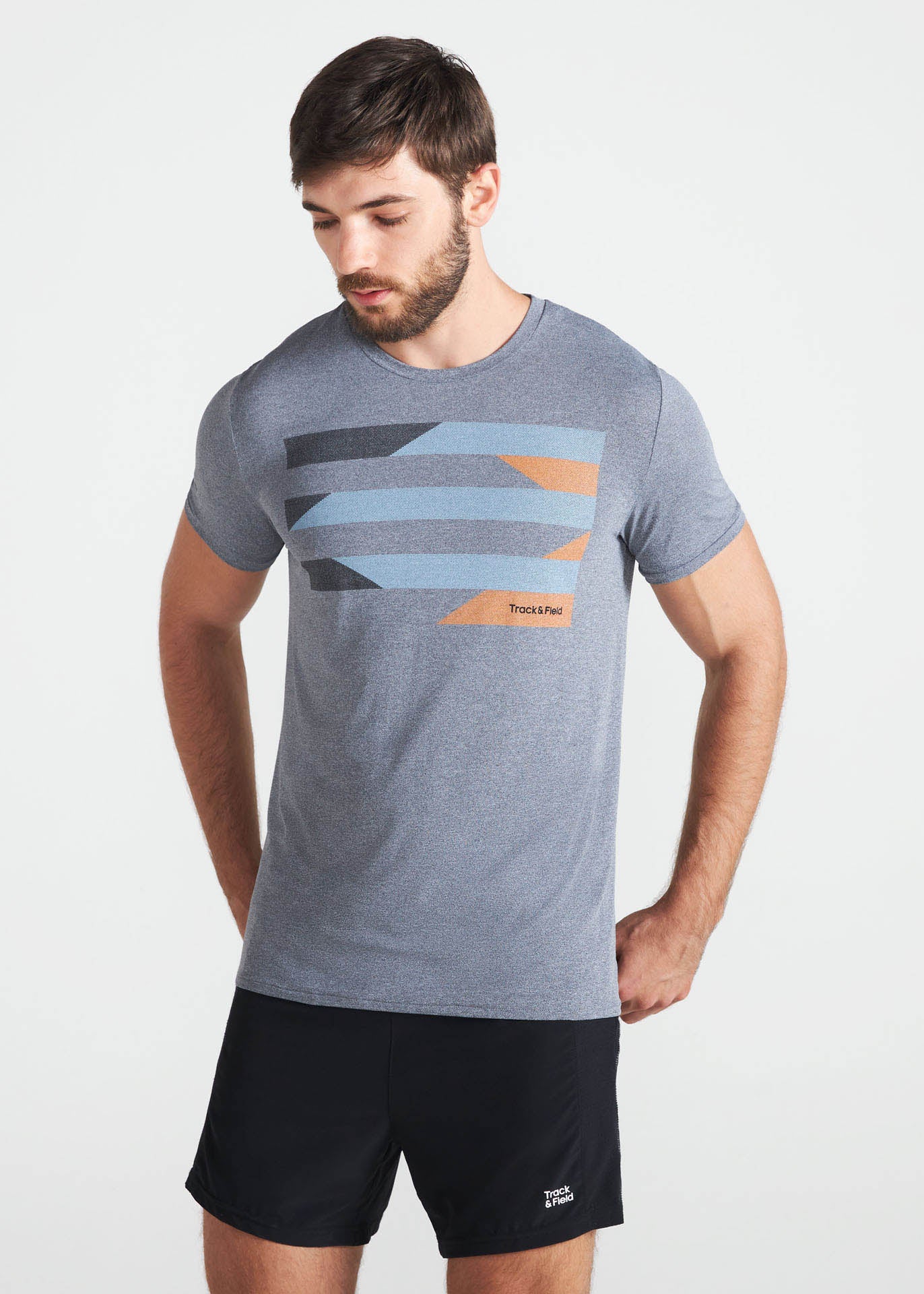 Camiseta de manga corta para hombre Thermodry Rayas