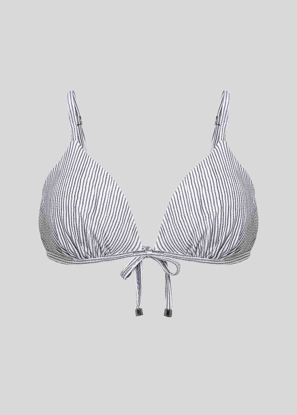 Navy Triangle Bikini Top
