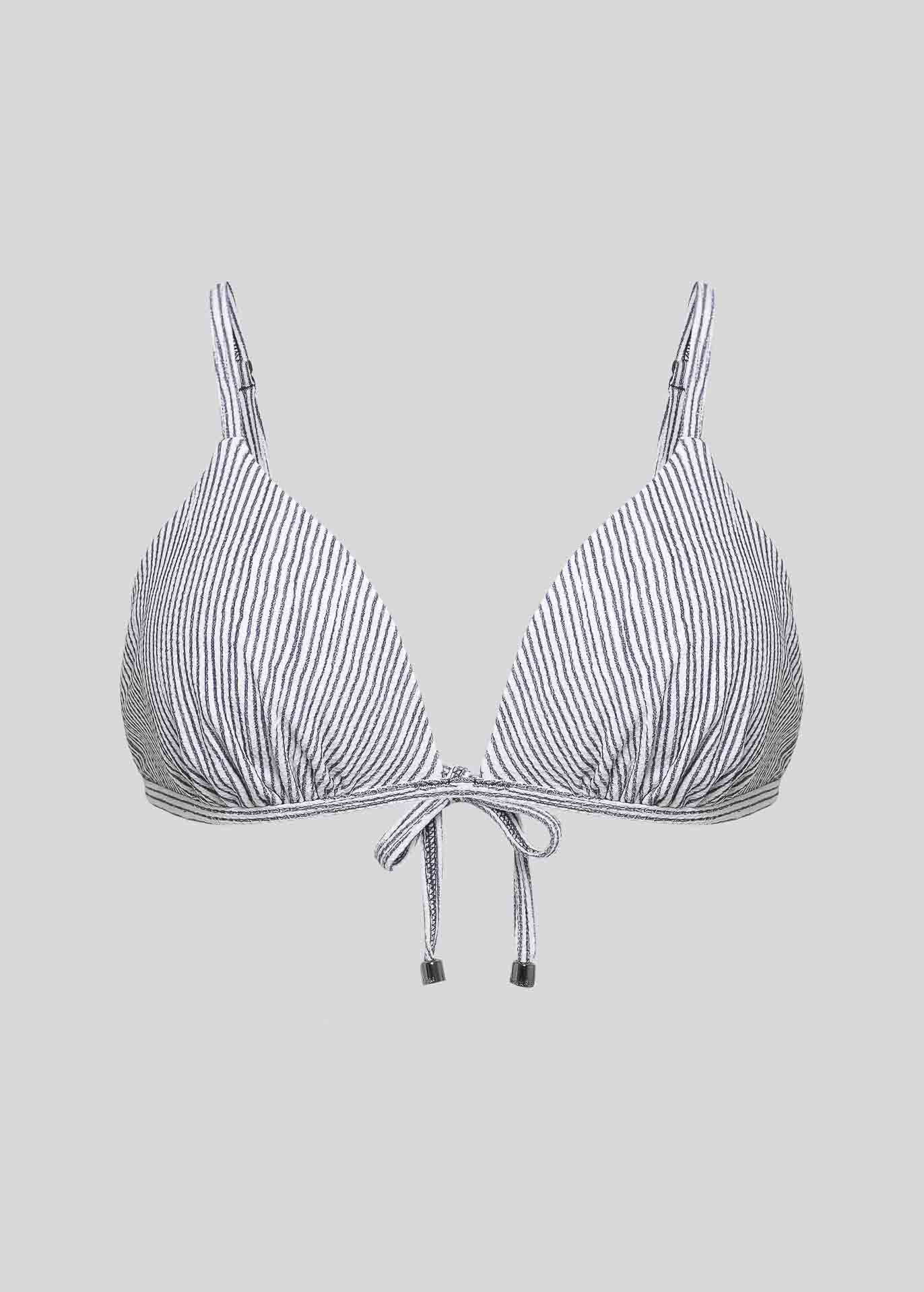 Navy Triangle Bikini Top