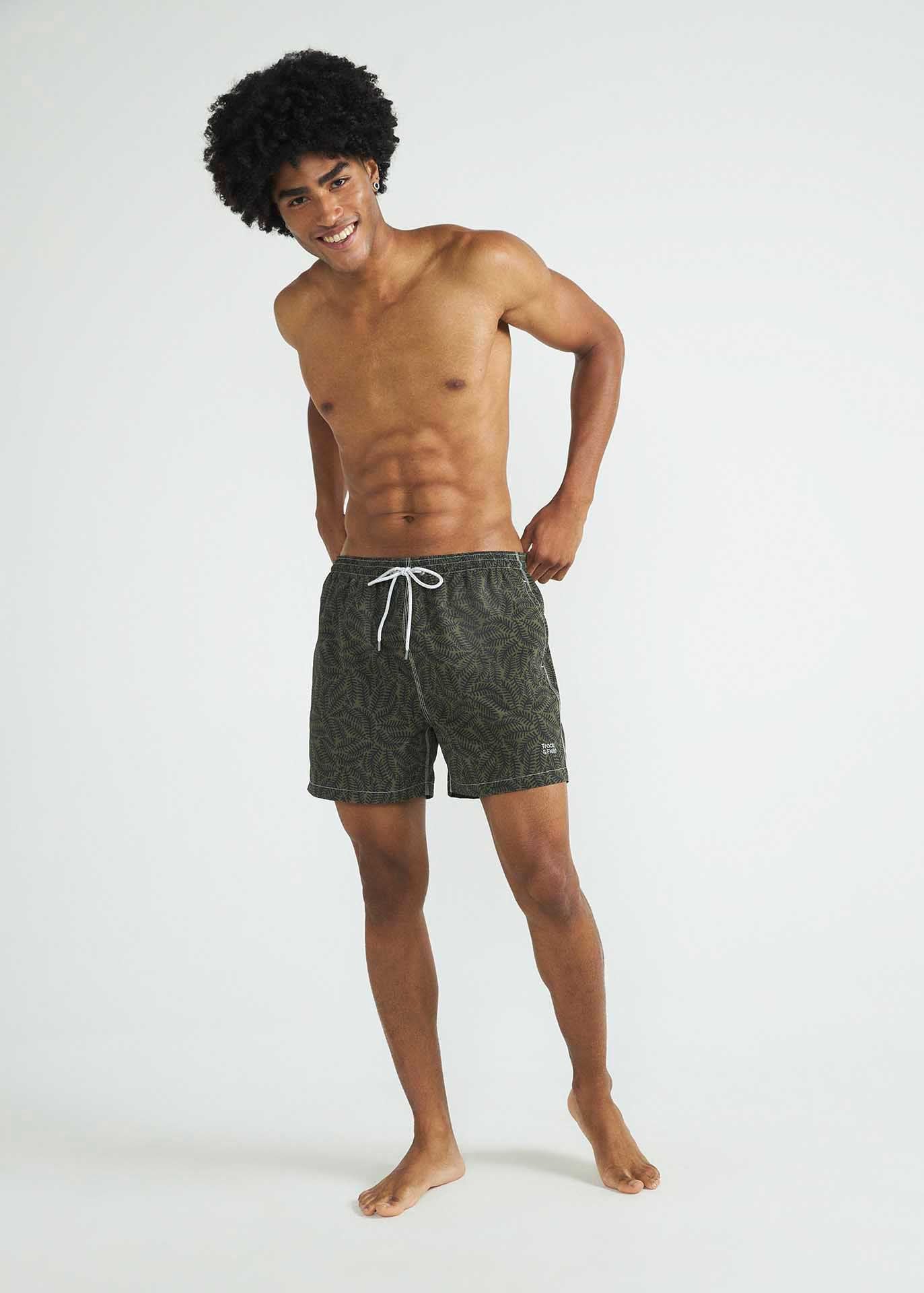 Short de plage imprimé moyen pour hommes
