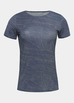 Camiseta estampada de manga corta para mujer