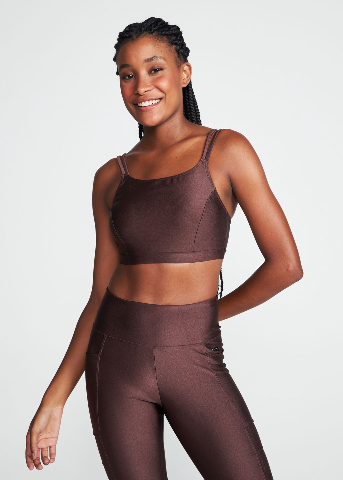 Top de mujer con tiras brillantes