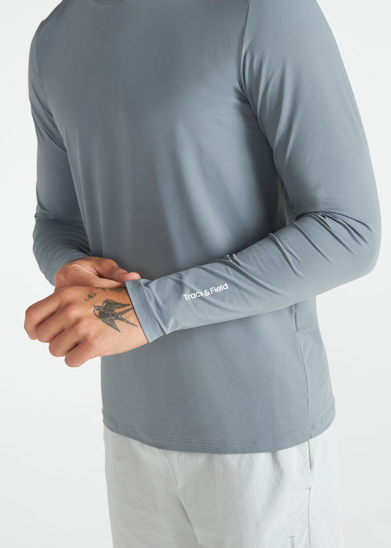 T-shirt à manches longues en maille anti-UV pour hommes