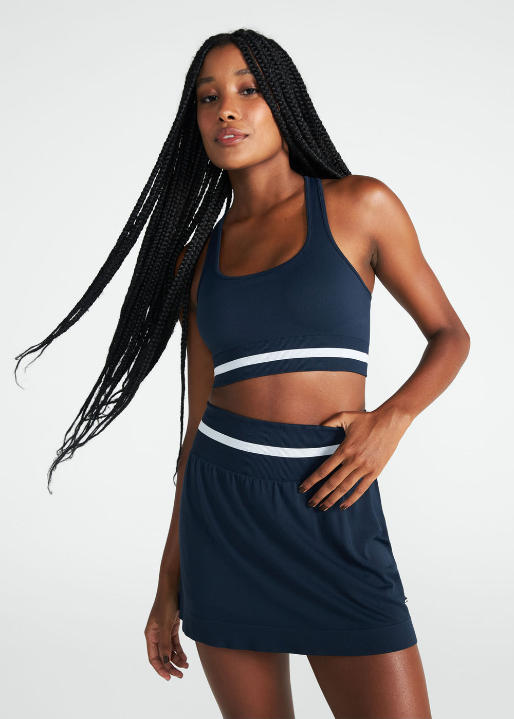 Top deportivo de piel para mujer
