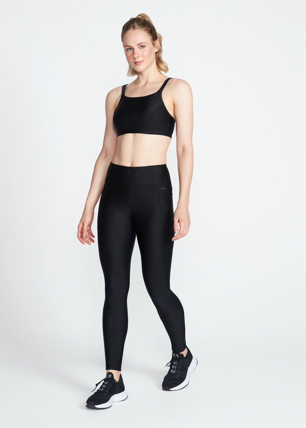 Pantalones legging de mujer con bolsillos brillantes