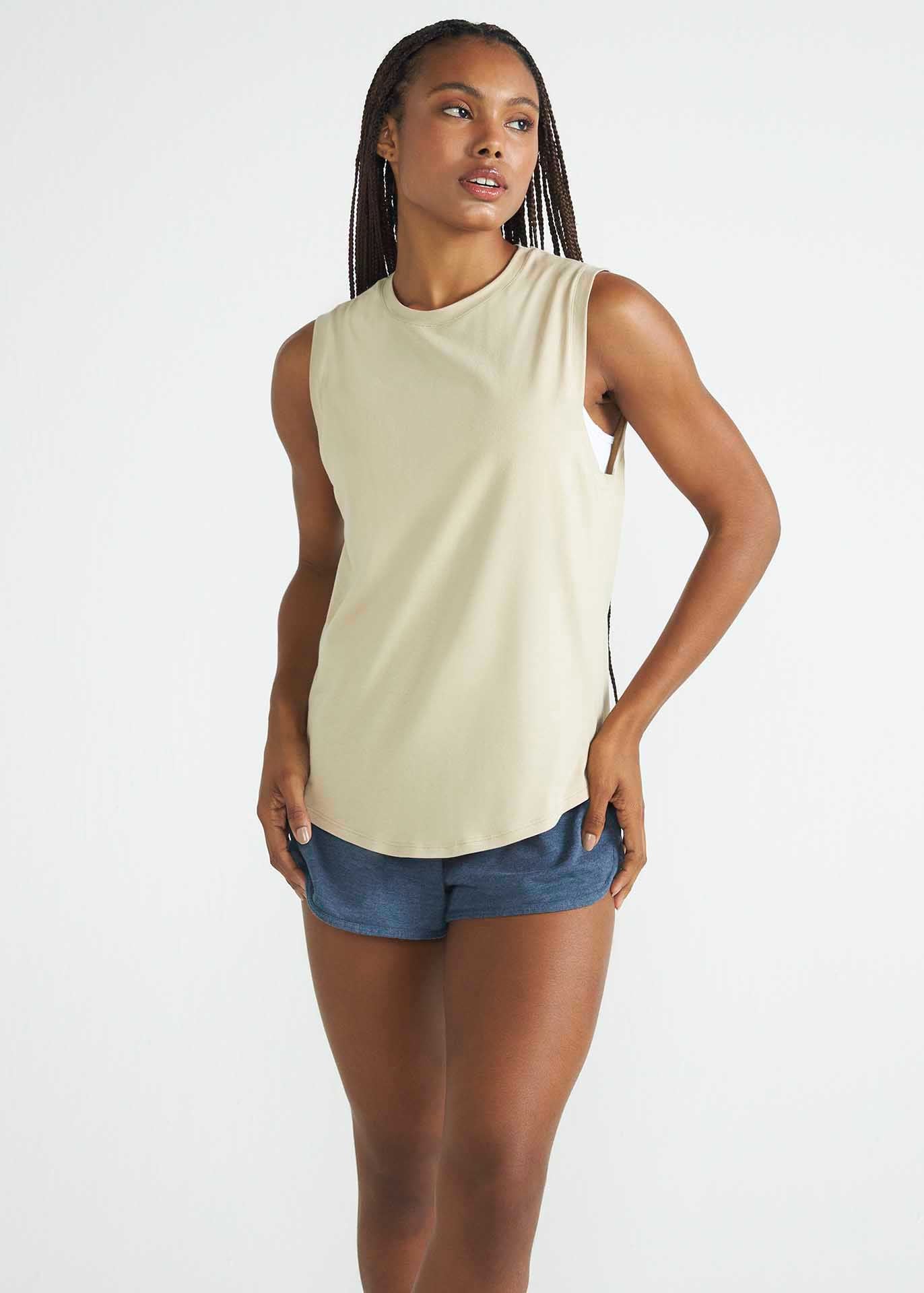 T-Shirt Mulher Sem Manga Reta