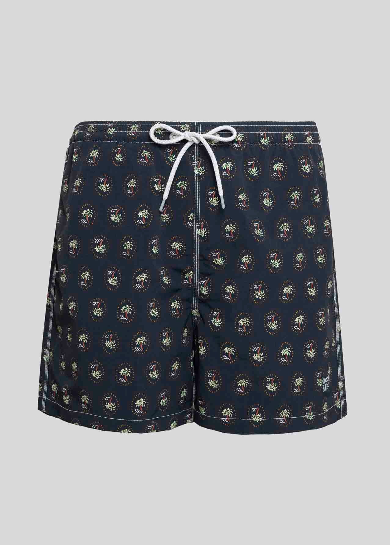 Mittelgroße bedruckte Strandshorts für Herren