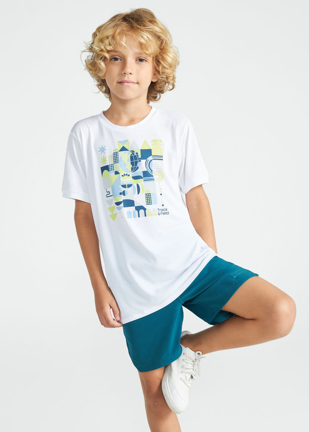 T-shirt pour enfants à manches courtes pour hommes Thermodry Géométrique