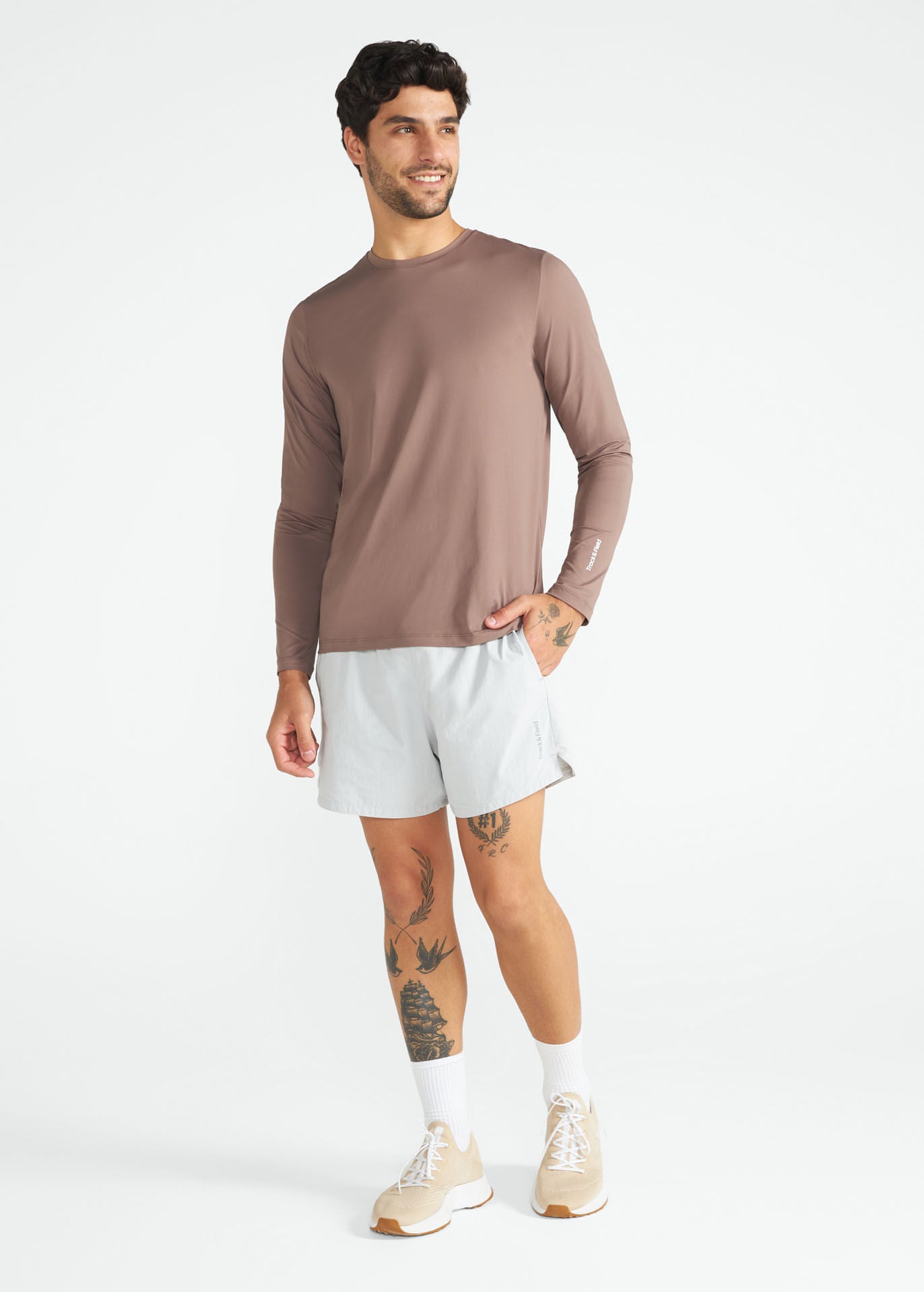 Langärmliges UV-Mesh-T-Shirt für Herren