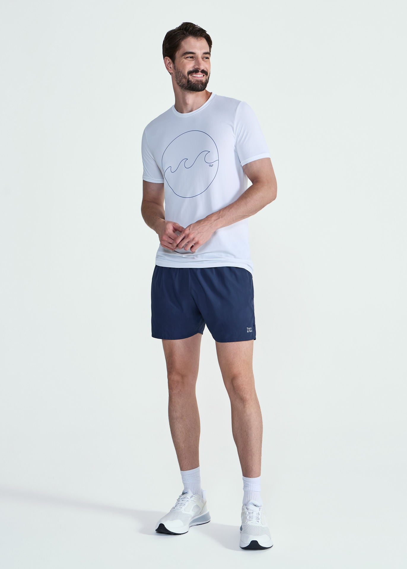 Kurzärmliges Ripple-T-Shirt für Herren