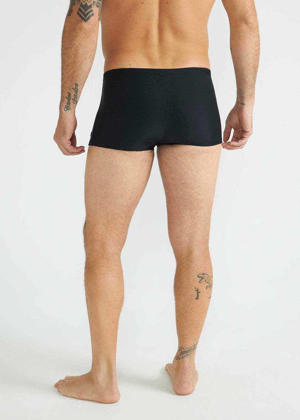 Gestreifte Boxer-Badeshorts