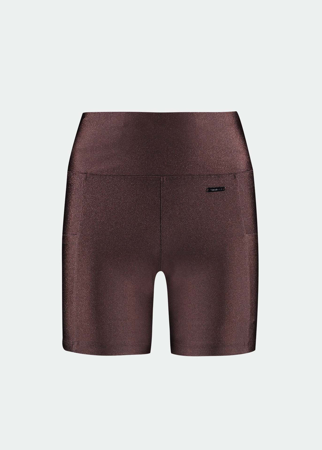 Pantalones cortos ajustados con purpurina para mujer