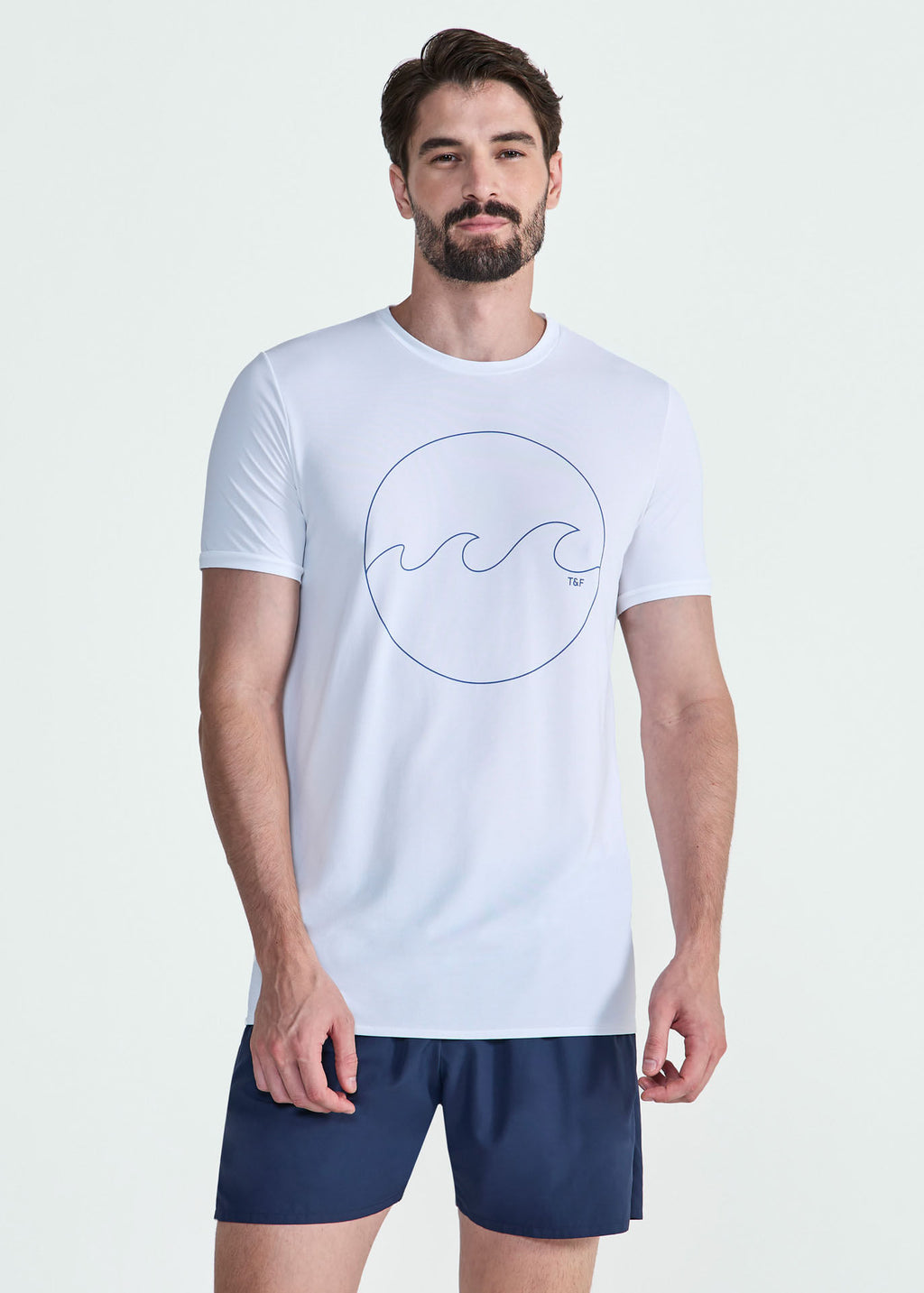 Kurzärmliges Ripple-T-Shirt für Herren