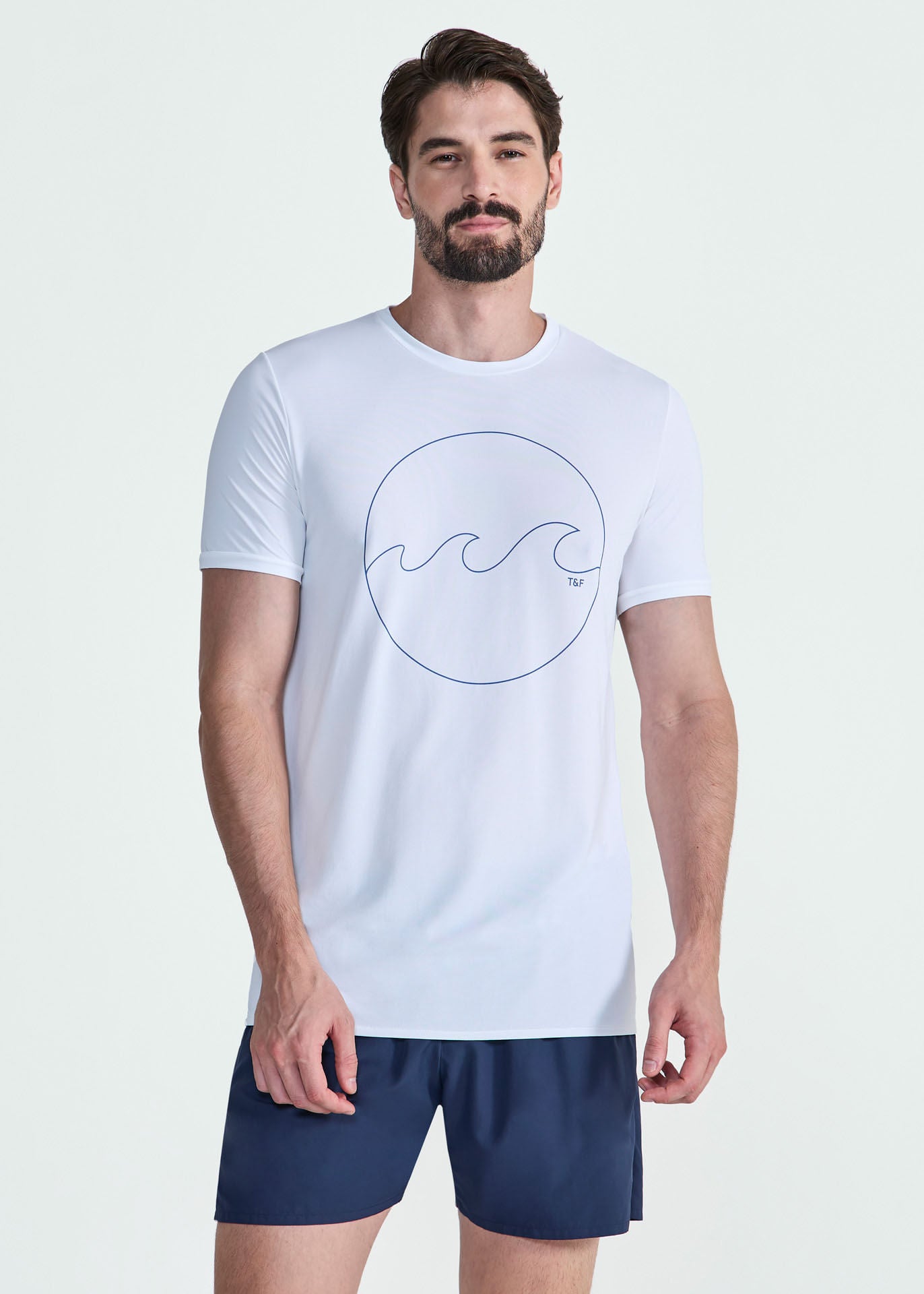 Kurzärmliges Ripple-T-Shirt für Herren