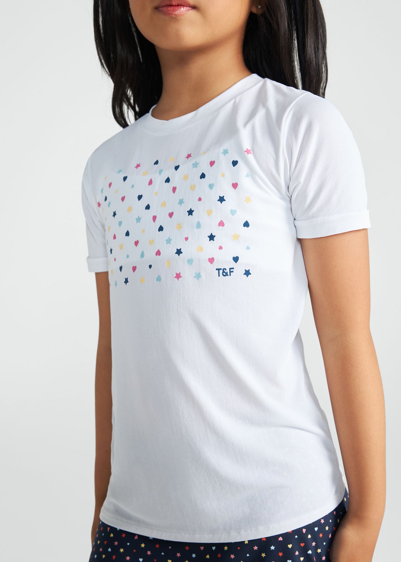 Children's T-Shirt for Girls Short Sleeve Thermodry Stars