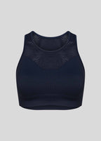 Top de malla de piel para mujer