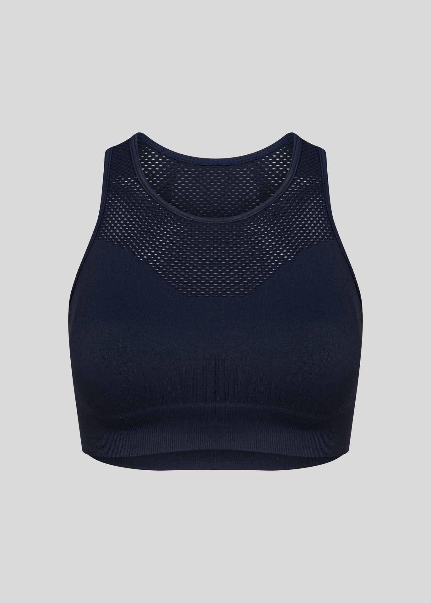 Top de malla de piel para mujer