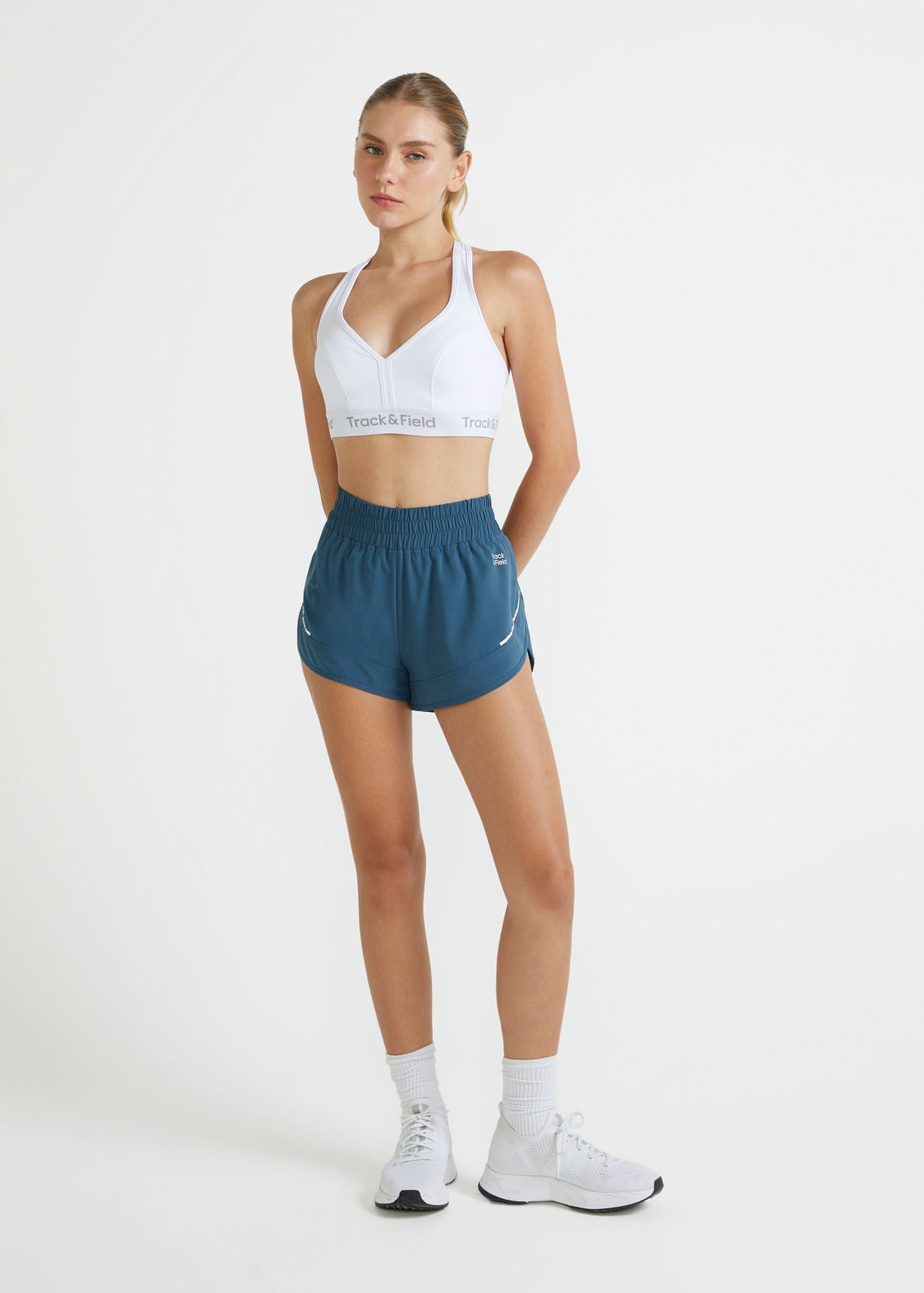 Elastisches Damen-Top mit T&F-Logo