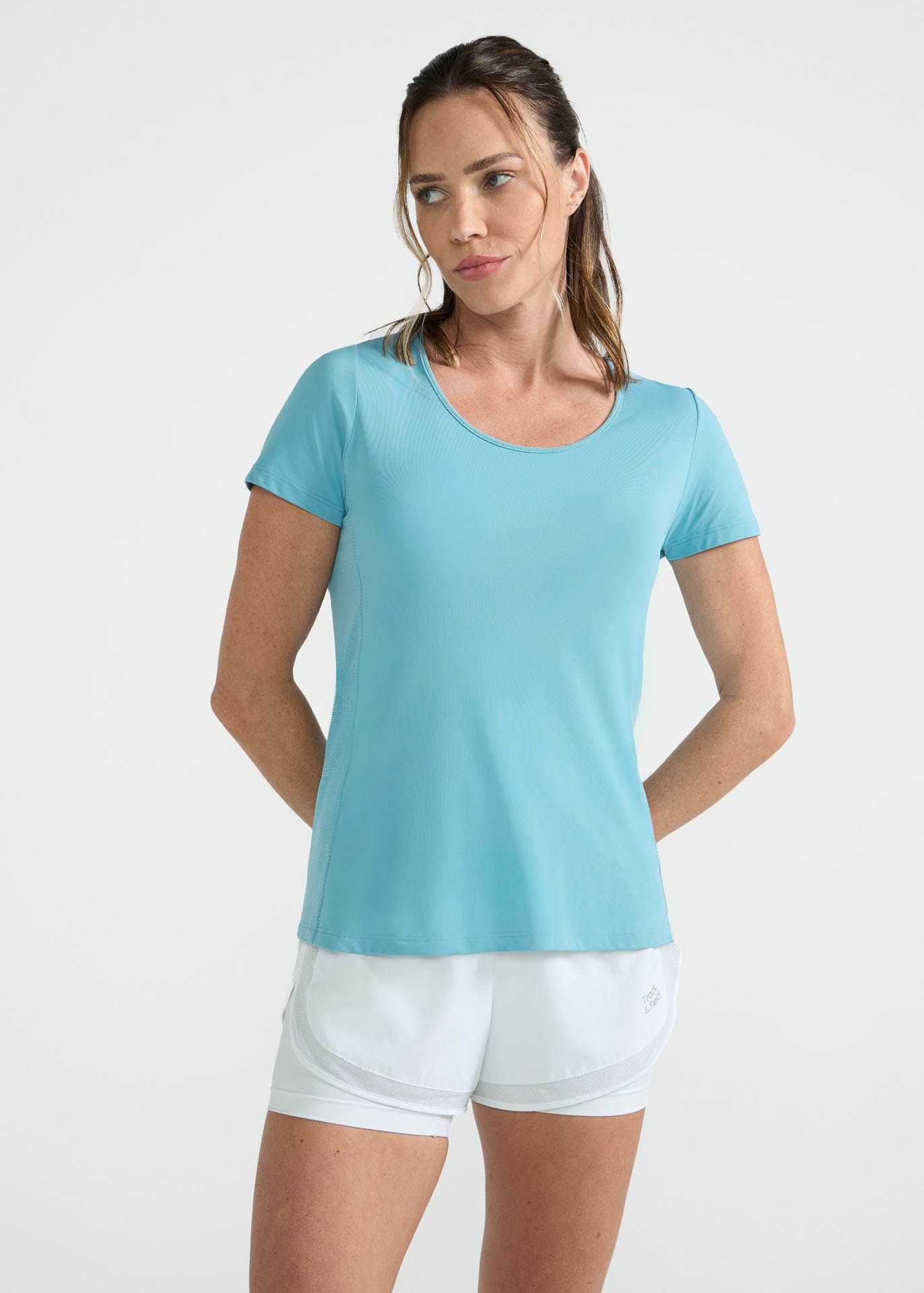 T-shirt Mulher Manga Curta Transpasse