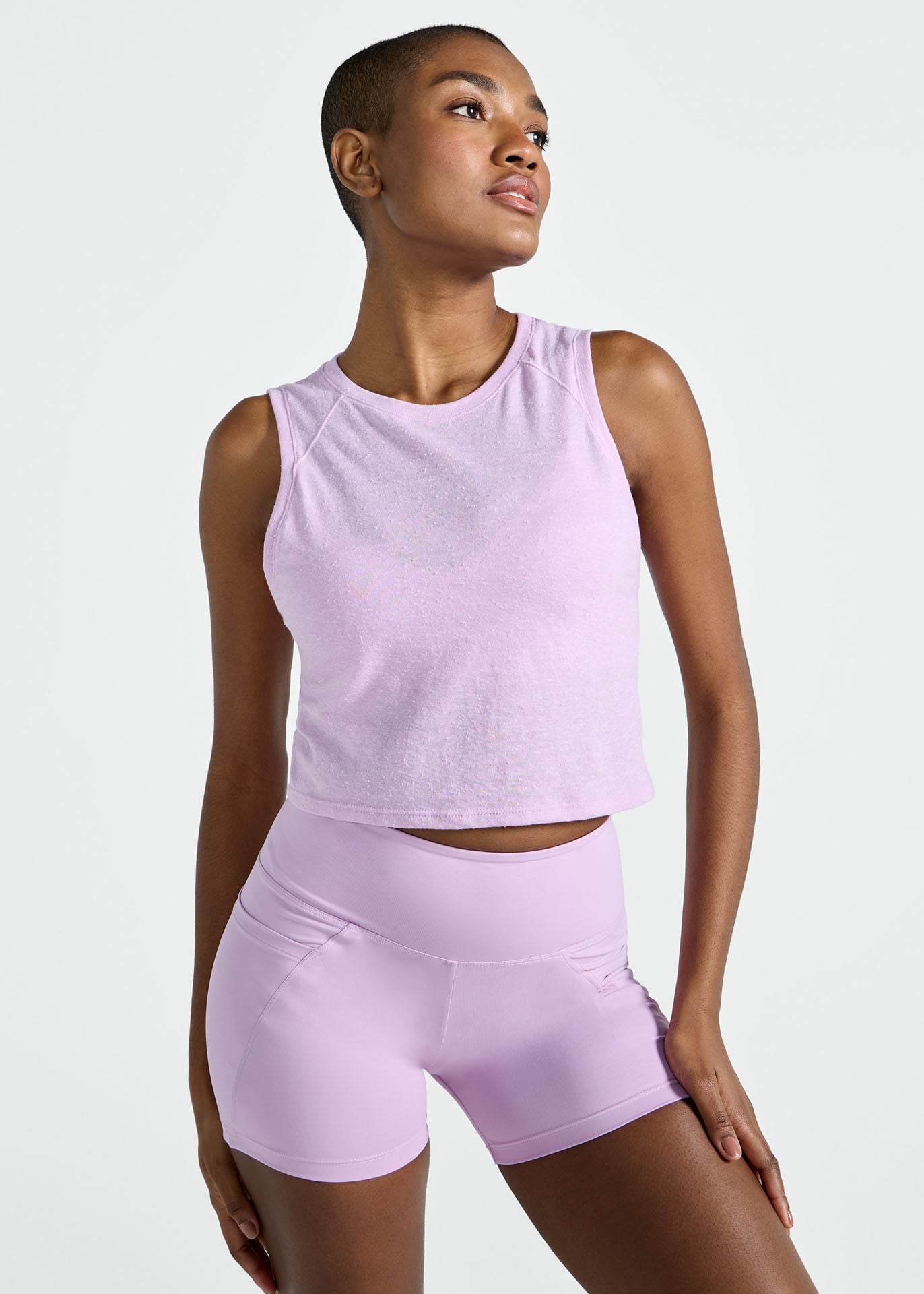 Ärmelloses, kurzes T-Shirt für Damen