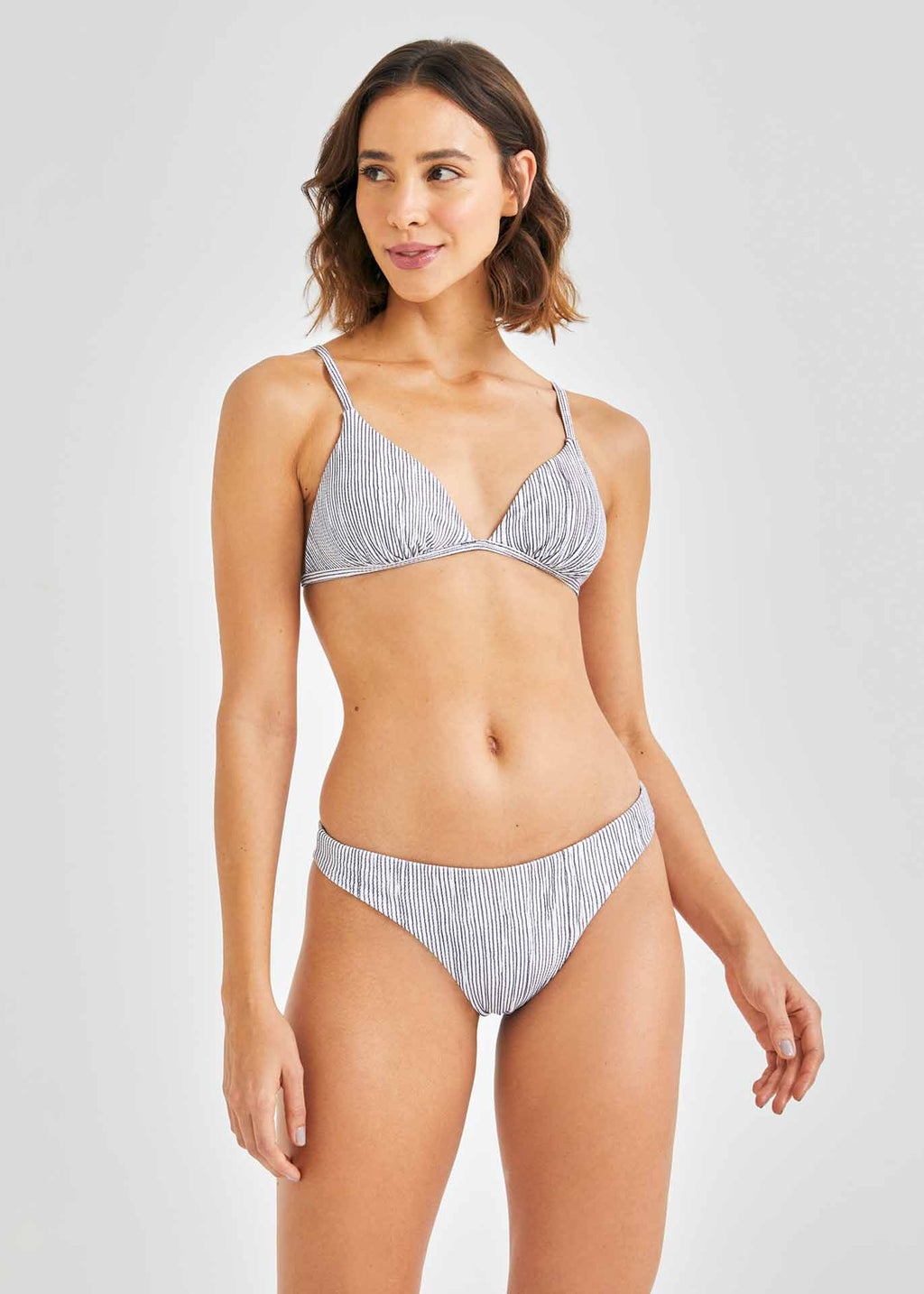 Navy Triangle Bikini Top