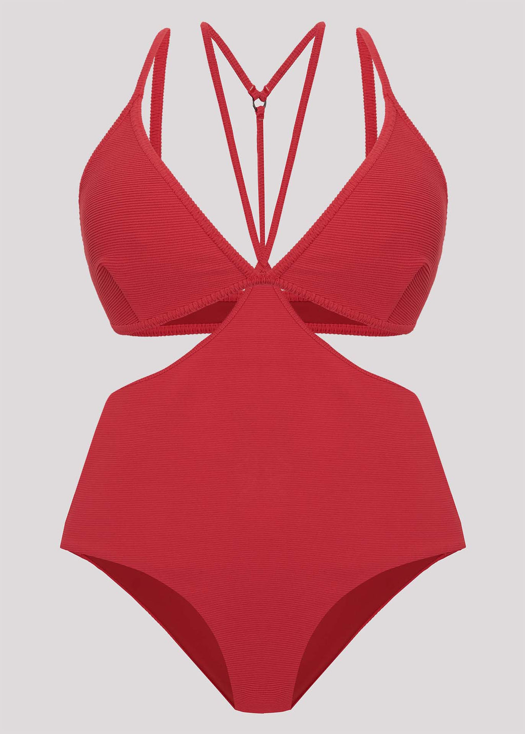 À propos : Deux en un ! Ce maillot de bain Formes se transforme en bikini si vous cachez les bretelles à l'intérieur du string ! Avez-vous apprécié? Caractéristiques : 
 
 Fines bretelles croisées
 
 Dessus triangulaire fixe séparé