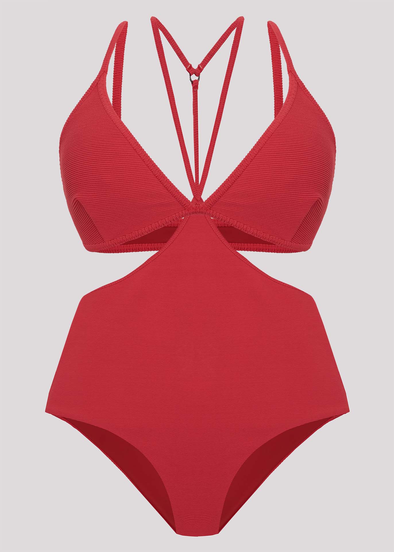 À propos : Deux en un ! Ce maillot de bain Formes se transforme en bikini si vous cachez les bretelles à l'intérieur du string ! Avez-vous apprécié? Caractéristiques : 
 
 Fines bretelles croisées
 
 Dessus triangulaire fixe séparé