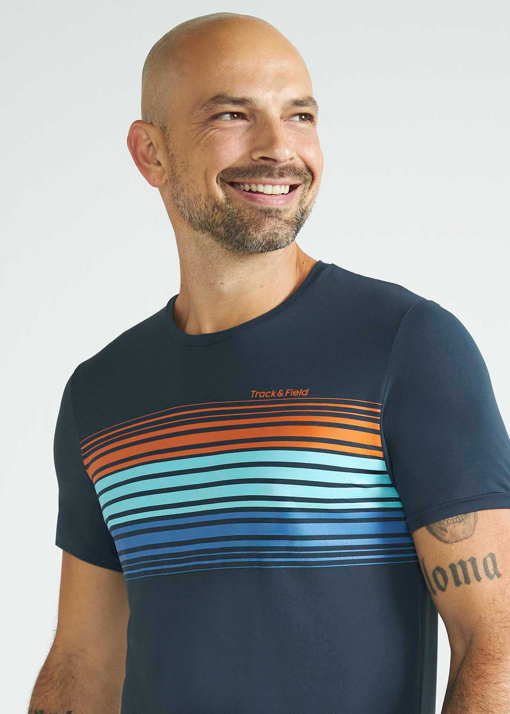 Camiseta de manga corta para hombre Thermodry raya