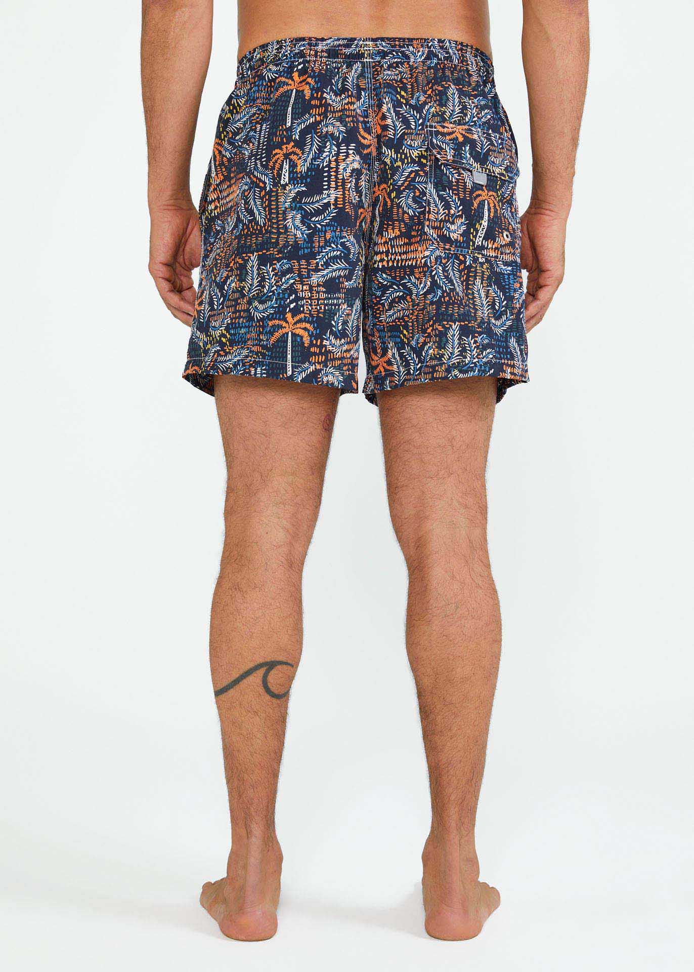 Short de plage imprimé moyen pour hommes